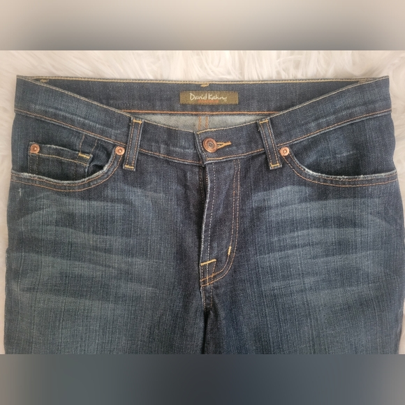 David Kahn-Wide Leg-Dark Denim-Womans Jeans Sz 6 - Picture 1 of 12